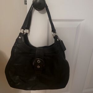 Black Leather Women's Bag COACH
